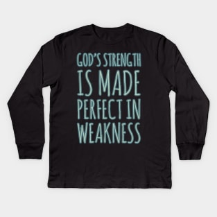 GOD'S Strength - Onesie Design - Onesies for Babies Kids Long Sleeve T-Shirt